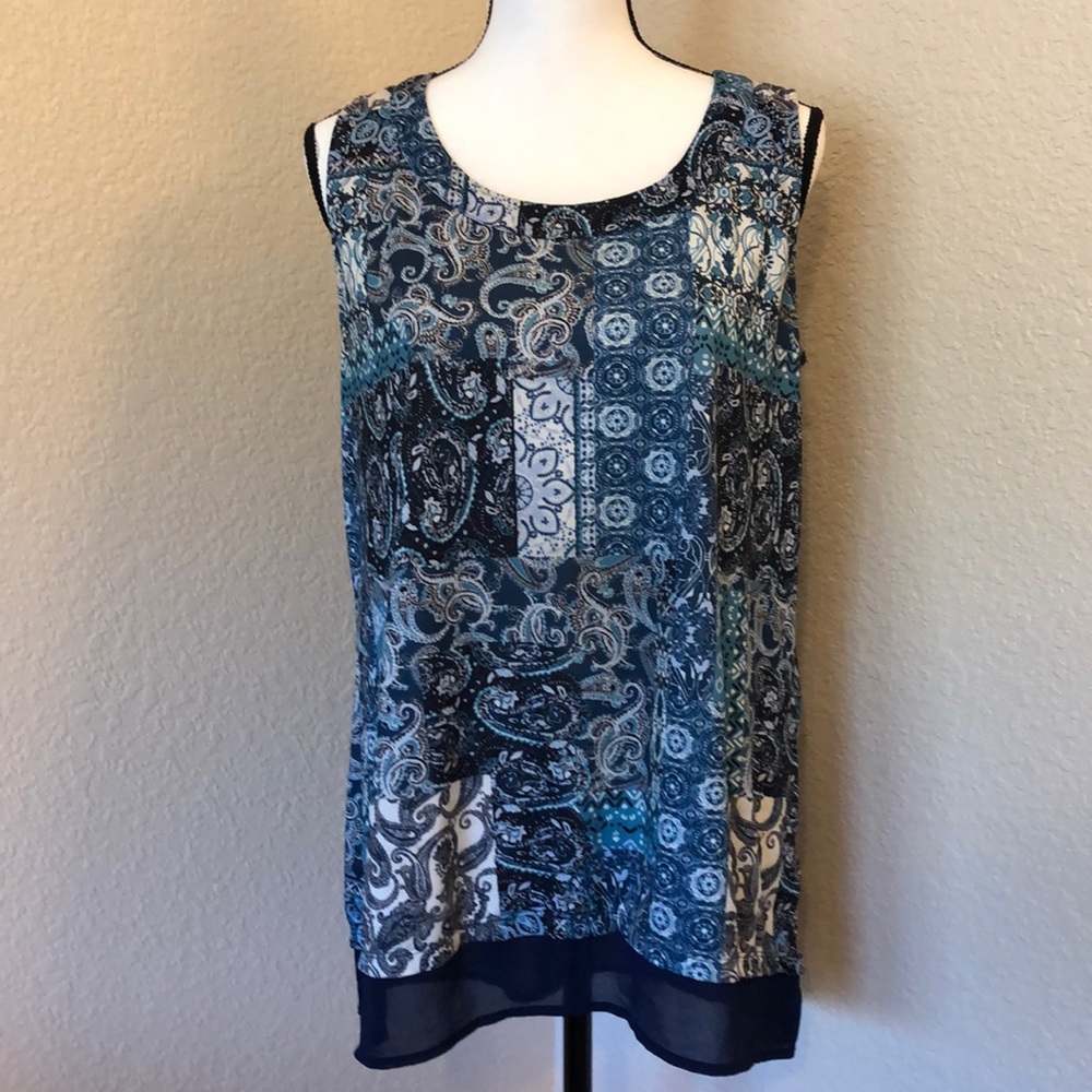 🚫SOLD🚫 Faded Glory | Sleeveless Blouse - Picture 1 of 6